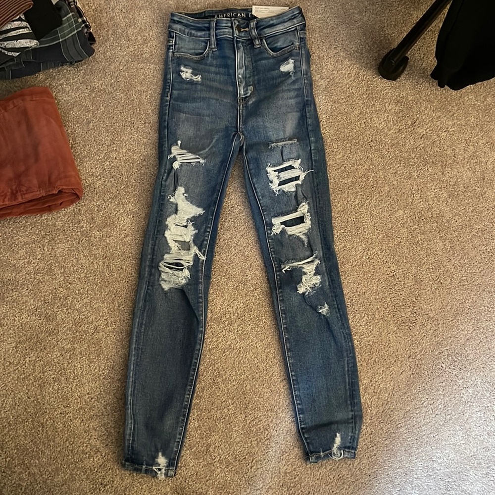 American Eagle-Next Level Stretch, Highest Rise Jegging Crop